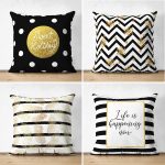 - Suet-K4luset226-Gorsel1 - Realhomes Realhomes Çift Taraflı Gold Yazılı Geometrik Desenli 4'lü Modern Süet Yastık Kırlent Kılıf Seti Realhomes
