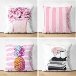 - Suet-K4luset227-Gorsel1 - Realhomes  Realhomes Çift Taraflı Pembe Beyaz Çizgili Konsept 4'lü Modern Süet Yastık Kırlent Kılıf Seti Realhomes