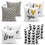 - Suet-K4luset233-Gorsel2 - Realhomes Realhomes Çift Taraflı 4'lü I Love You Kombin Süet Yastık Kırlent Kılıf Seti Realhomes
