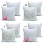 - Suet-K4luset24-Gorsel2 - Realhomes  Papatya Tasarımlı Çift Taraflı Modern 4'Lü Süet Kırlent Kılıf Seti Realhomes