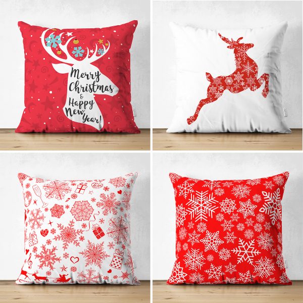 - Suet-K4luset244-Gorsel1 - Realhomes  Realhomes Çift Taraflı Kırmızı Beyaz Yılbaşı Geyik ve Kar Taneleri 4'lü Süet Yastık Kılıf Seti Realhomes