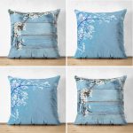 - Suet-K4luset28-Gorsel1 - Realhomes  Mavi Zeminde Dal ve Çiçek Tasarımlı 4'Lü Çift Taraflı Süet Kırlent Kılıf Seti Realhomes