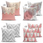 - Suet-K4luset282-Gorsel2 - Realhomes  Realhomes Çift Taraflı Dijital Baskılı Dekoratif 4'lü Süet Yastık Kırlent Kılıf Seti Realhomes