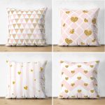 - Suet-K4luset289-Gorsel1 - Realhomes  Pembe Zemin Soft Zigzag 4'lü Çift Taraflı Süet Yastık Kırlent Kılıf Seti Realhomes