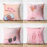 - Suet-K4luset292-Gorsel1 - Realhomes  Pembe Zemin Dekoratif 4'lü Çift Taraflı Süet Yastık Kırlent Kılıf Seti Realhomes