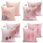 - Suet-K4luset292-Gorsel2 - Realhomes  Pembe Zemin Dekoratif 4'lü Çift Taraflı Süet Yastık Kırlent Kılıf Seti Realhomes