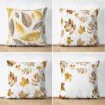 - Suet-K4luset297-Gorsel1 - Realhomes  Altın Varaklı Dekoratif 4'lü Çift Taraflı Süet Yastık Kırlent Kılıf Seti Realhomes