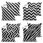 - Suet-K4luset301-Gorsel2 - Realhomes  Siyah Beyaz Geometrik 4'lü Çift Taraflı Süet Yastık Kırlent Kılıf Seti Realhomes