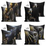- Suet-K4luset306-Gorsel2 - Realhomes  Siyahi Kadınlar Dekoratif 2'li Çift Taraflı Süet Yastık Kırlent Kılıf Seti Realhomes