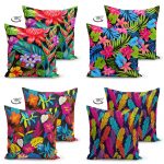 - Suet-K4luset308-Gorsel2 - Realhomes  Renkli Tüyler 4'lü Çift Taraflı Süet Yastık Kırlent Kılıf Seti Realhomes