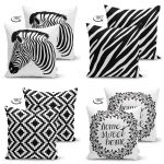 - Suet-K4luset311-Gorsel2 - Realhomes  Siyah Beyaz Konsept 4'lü Çift Taraflı Süet Yastık Kırlent Kılıf Seti Realhomes