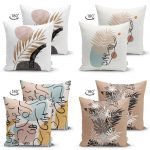- Suet-K4luset318-Gorsel2 - Realhomes  Realhomes Çift Taraflı Bohemian Motifler Özel Tasarımlı 4'lü Süet Yastık Kırlent Kılıf Seti Realhomes