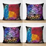 - Suet-K4luset42-Gorsel1 - Realhomes Realhomes Çift Taraflı Denge İkon Motif Tasarımlı Dekoratif 4'Lü Süet Yastık Kırlent Kılıf Seti Realhomes