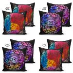 - Suet-K4luset42-Gorsel2 - Realhomes Realhomes Çift Taraflı Denge İkon Motif Tasarımlı Dekoratif 4'Lü Süet Yastık Kırlent Kılıf Seti Realhomes