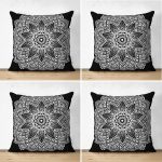 - Suet-K4luset47-Gorsel1 - Realhomes  Realhomes Çift Taraflı Mandala Desen Tasarımlı Dijital Baskılı 4'Lü Süet Kırlent Kılıf Seti Realhomes
