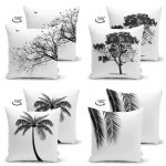 - Suet-K4luset50-Gorsel2 - Realhomes  Beyaz Zeminde Ağaç Temalı Dijital Baskılı Modern 4'Lü Çift Taraflı Süet Kırlent Kılıf Seti Realhomes
