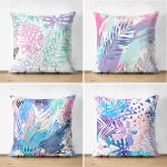 - Suet-K4luset59-Gorsel1 - Realhomes  Renkli Yaprak Tropik Yaprak Özel Tasarım Dijital Baskılı 4'Lü Çift Taraflı Süet Kırlent Kılıf Seti Realhomes