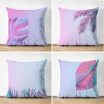 - Suet-K4luset60-Gorsel1 - Realhomes  Neon Tropik Yaprak Desenli Dijital Baskılı Özel Tasarım 4'Lü Çift Taraflı Süet Kırlent Kılıf Seti Realhomes