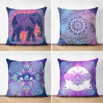 - Suet-K4luset8-Gorsel1 - Realhomes  Gökyüzü Zeminde Damask Baskılı 4'Lü Çift Taraflı Süet Kırlent Kılıf Seti Realhomes