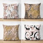 - Suet-K4luset82-Gorsel1 - Realhomes  Gold Tropik Yaprak Tasarımlı Modern Dijital Baskılı 4'lü Çift Taraflı Süet Kırlent Kılıf Seti Realhomes