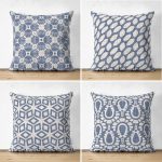- Suet-K4luset87-Gorsel1 - Realhomes Kot Zemin Üzerinde Geometrik Şekiller Motifli 4'lü Çift Taraflı Süet Yastık Kırlent Kılıf Seti Realhomes