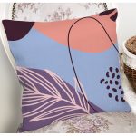 Soyut Rengarenk Zeminde Bohem Çiçek Motifli Dijital Baskılı Modern Kırlent Kılıfı Realhomes