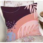 - 7027 - Realhomes Soyut Rengarenk Zeminde Bohem Çiçek Motifli Dijital Baskılı Modern Yastık Kılıfı Realhomes