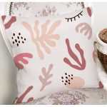 - 7036 - Realhomes Soyut Zeminli Bohem Motifli Dijital Baskılı Modern Yastık Kırlent Kılıfı Realhomes