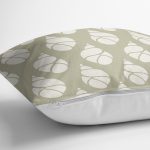 - 7037 - Realhomes Vizon Zeminde Deniz Salyangozu Motifli Dijital Baskılı Modern Yastık Kılıfı Realhomes