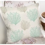 Vizon Zeminde Yosun Motifli Dijital Baskılı Modern Yastık Kırlent Kılıfı Realhomes