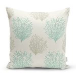 Vizon Zeminde Yosun Motifli Dijital Baskılı Modern Yastık Kırlent Kılıfı Realhomes