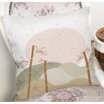 - 7047 - Realhomes  Realhomes Natura Boho Doğa Tasarımlı Dijital Baskılı Modern Yastık Kırlent Kılıfı Realhomes
