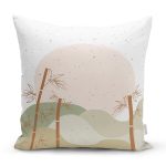 - 7047 - Realhomes  Realhomes Natura Boho Doğa Tasarımlı Dijital Baskılı Modern Yastık Kırlent Kılıfı Realhomes