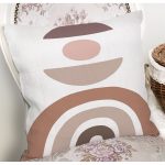 - 7056 - Realhomes Geometrik Çizimli Soyut Renkler Dijital Baskılı Modern Yastık Kırlent Kılıfı Realhomes