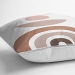 - 7056 - Realhomes Geometrik Çizimli Soyut Renkler Dijital Baskılı Modern Yastık Kırlent Kılıfı Realhomes