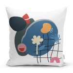 - 7059 - Realhomes Estetik Tasarımlı Geometrik Şekiller Dijital Baskılı Modern Yastık Kırlent Kılıfı Realhomes