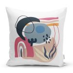 Estetik Tasarımlı Geometrik Şekiller Dijital Baskılı Modern Yastık Kırlent Kılıfı Realhomes