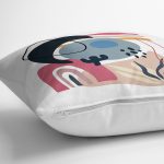 Estetik Tasarımlı Geometrik Şekiller Dijital Baskılı Modern Yastık Kırlent Kılıfı Realhomes