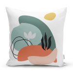 Estetik Tasarımlı Geometrik Şekiller Dijital Baskılı Modern Yastık Kırlent Kılıfı Realhomes