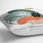 Estetik Tasarımlı Geometrik Şekiller Dijital Baskılı Modern Yastık Kırlent Kılıfı Realhomes