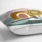 Sanatsal Motifli Çiçek Detaylı Dijital Baskılı Modern Yastık Kırlent Kılıfı Realhomes