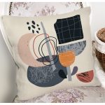 - 7065 - Realhomes Modern Tasarımlı Bohem Çizimli Dijital Baskılı Modern Yastık Kırlent Kılıfı Realhomes