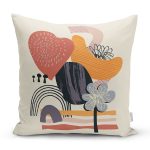 - 7066 - Realhomes Modern Tasarımlı Bohem Çizimli Dijital Baskılı Modern Yastık Kırlent Kılıfı Realhomes