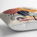 - 7066 - Realhomes Modern Tasarımlı Bohem Çizimli Dijital Baskılı Modern Yastık Kırlent Kılıfı Realhomes