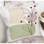 - 7068 - Realhomes Minimal Desenli Çiçek Motifli Dijital Baskılı Modern Yastık Kırlent Kılıfı Realhomes
