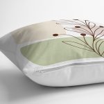 - 7068 - Realhomes Minimal Desenli Çiçek Motifli Dijital Baskılı Modern Yastık Kırlent Kılıfı Realhomes