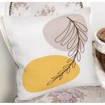 Minimal Desenli Çiçek Motifli Dijital Baskılı Modern Yastık Kırlent Kılıfı Realhomes