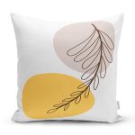 Minimal Desenli Çiçek Motifli Dijital Baskılı Modern Yastık Kırlent Kılıfı Realhomes