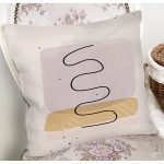 Renkli Onedraw Çizimli Dijital Baskılı Modern Yastık Kırlent Kılıfı Realhomes