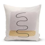 Renkli Onedraw Çizimli Dijital Baskılı Modern Yastık Kırlent Kılıfı Realhomes